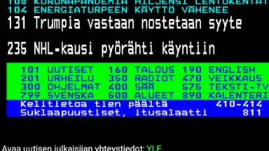 Screenshot von TekstiTV 1