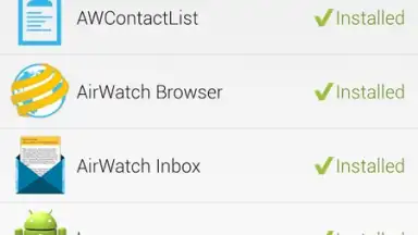 Screenshot von AirWatch Agent 17