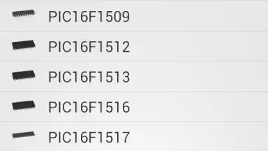 Screenshot von PICmicro Database 7