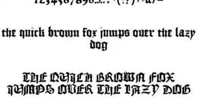 Screenshot von Gothic Fonts 50 2
