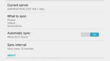 Screenshot von DAEMON Sync 7