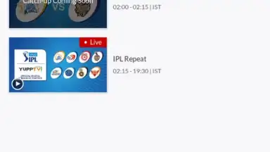 Screenshot von YuppTV LiveTV, Live Cricket 11