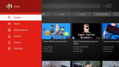 Screenshot von YouTube for Android TV 5