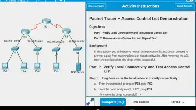 Screenshot von Cisco Packet Tracer Mobile 9