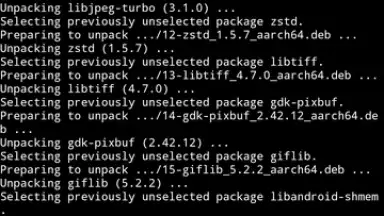Screenshot von Termux 4