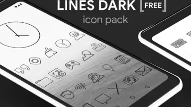 Screenshot von Lines Dark - Icon Pack 9