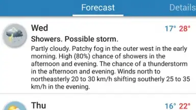 Screenshot von Au Weather Free 10