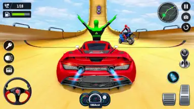 Screenshot von Superhero Car Stunt- Car Games 4
