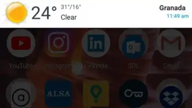 Screenshot von Transparent Clock Weather Cisco 1