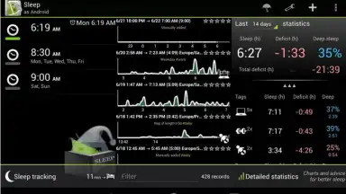 Screenshot von Sleep as Android 2