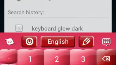 Screenshot von Pink Keyboard Hearts Glow 2