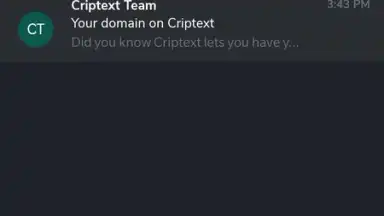 Screenshot von Criptext 9