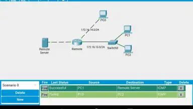 Screenshot von Cisco Packet Tracer Mobile 2