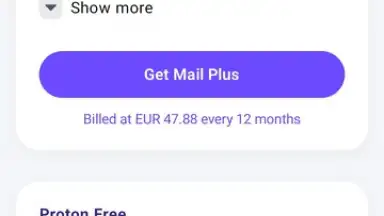 Screenshot von Proton Mail 14