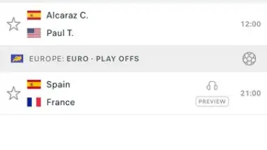 Screenshot von FlashScore 6
