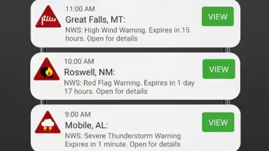 Screenshot von NOAA Weather Radar 30