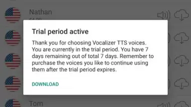 Screenshot von Vocalizer TTS Voice 6