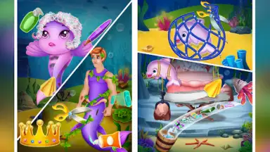 Screenshot von Newborn mermaid baby care game 1
