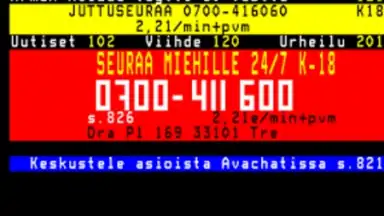 Screenshot von TekstiTV 3