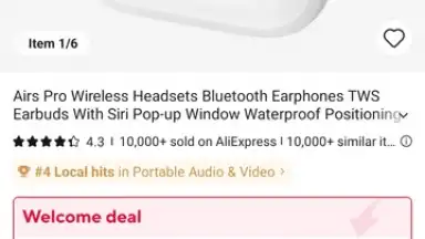 Screenshot von AliExpress 8