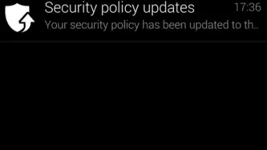 Screenshot von Samsung Security Policy Update 4