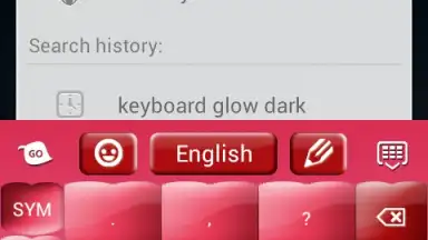 Screenshot von Pink Keyboard Hearts Glow 1