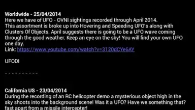 Screenshot von Latest UFO Sightings 1