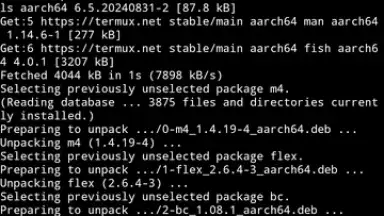Screenshot von Termux 11