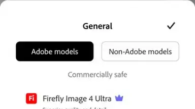 Screenshot von Adobe Firefly 5
