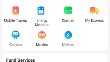 Screenshot von Alipay 2