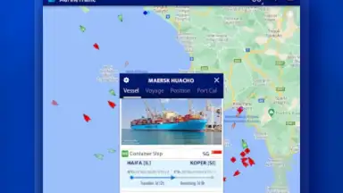 Screenshot von MarineTraffic 7