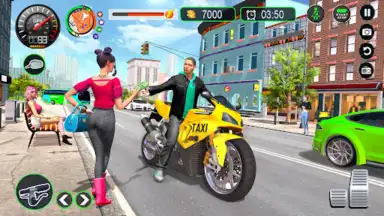 Screenshot von Flying Bike Taxi Rider 4