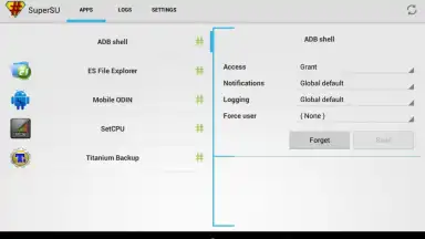 Screenshot von SuperSU 2