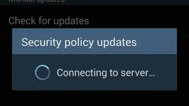 Screenshot von Samsung Security Policy Update 3
