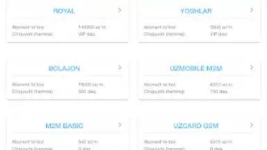 Screenshot von UzMobile Client 1