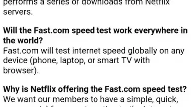 Screenshot von FAST Speed Test 5