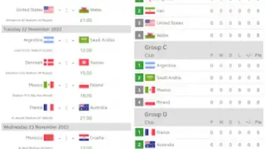 Screenshot von Live Scores for World Cup 2022 3