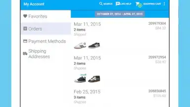 Screenshot von Zappos 6