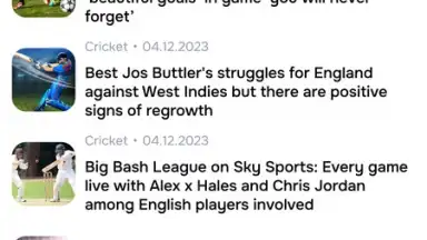 Screenshot von Linebet News 5