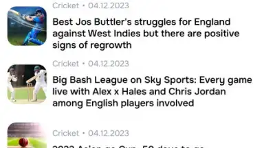 Screenshot von Linebet News 3