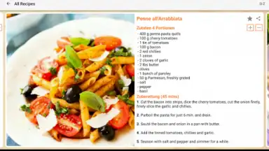 Screenshot von Pasta Rezepte 1