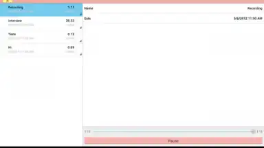 Screenshot von Audio Memos 10