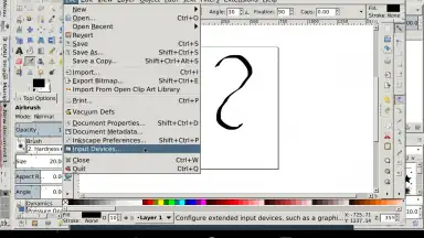 Screenshot von GIMP Inkscape 3