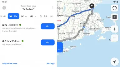 Screenshot von Yandex Maps 2