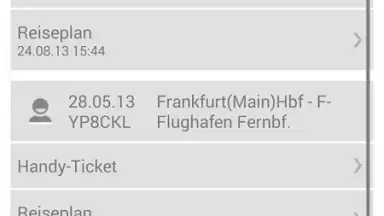 Screenshot von DB Navigator 3