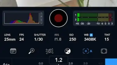Screenshot von Blackmagic Camera 6