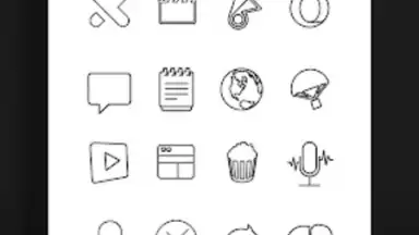 Screenshot von Lines Dark - Icon Pack 2