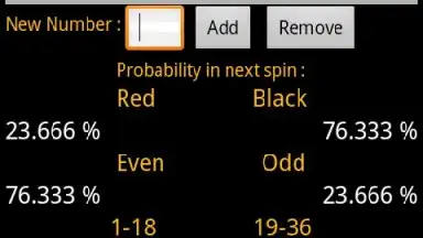 Screenshot von Roulette Calculator 2