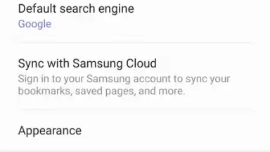 Screenshot von Samsung Internet Browser 7
