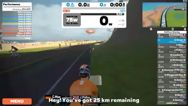 Screenshot von Zwift 13